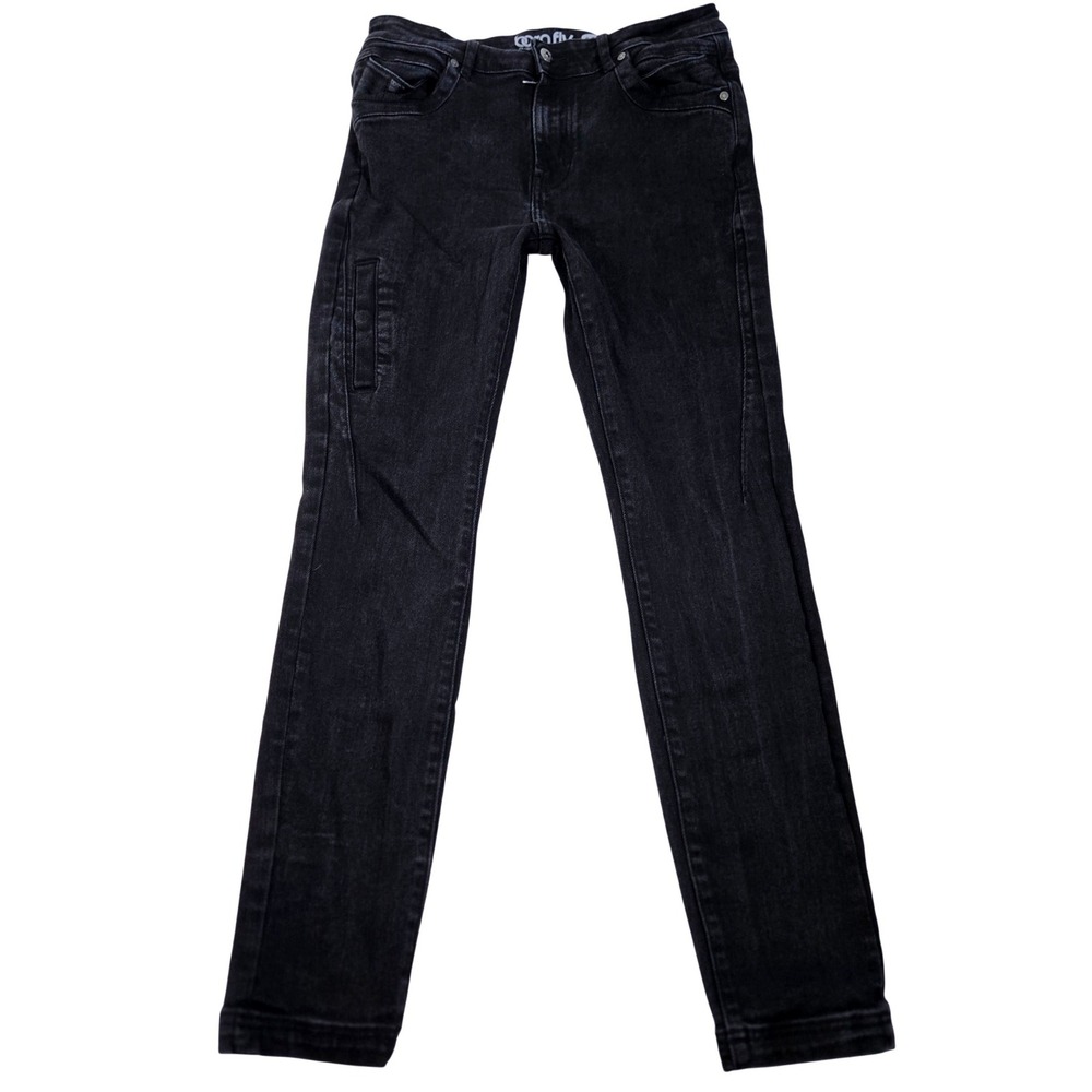 Born Fly Jeans Mens 32 Actual 33x30 Black‎ Slim Denim Streetwear Moto Utility